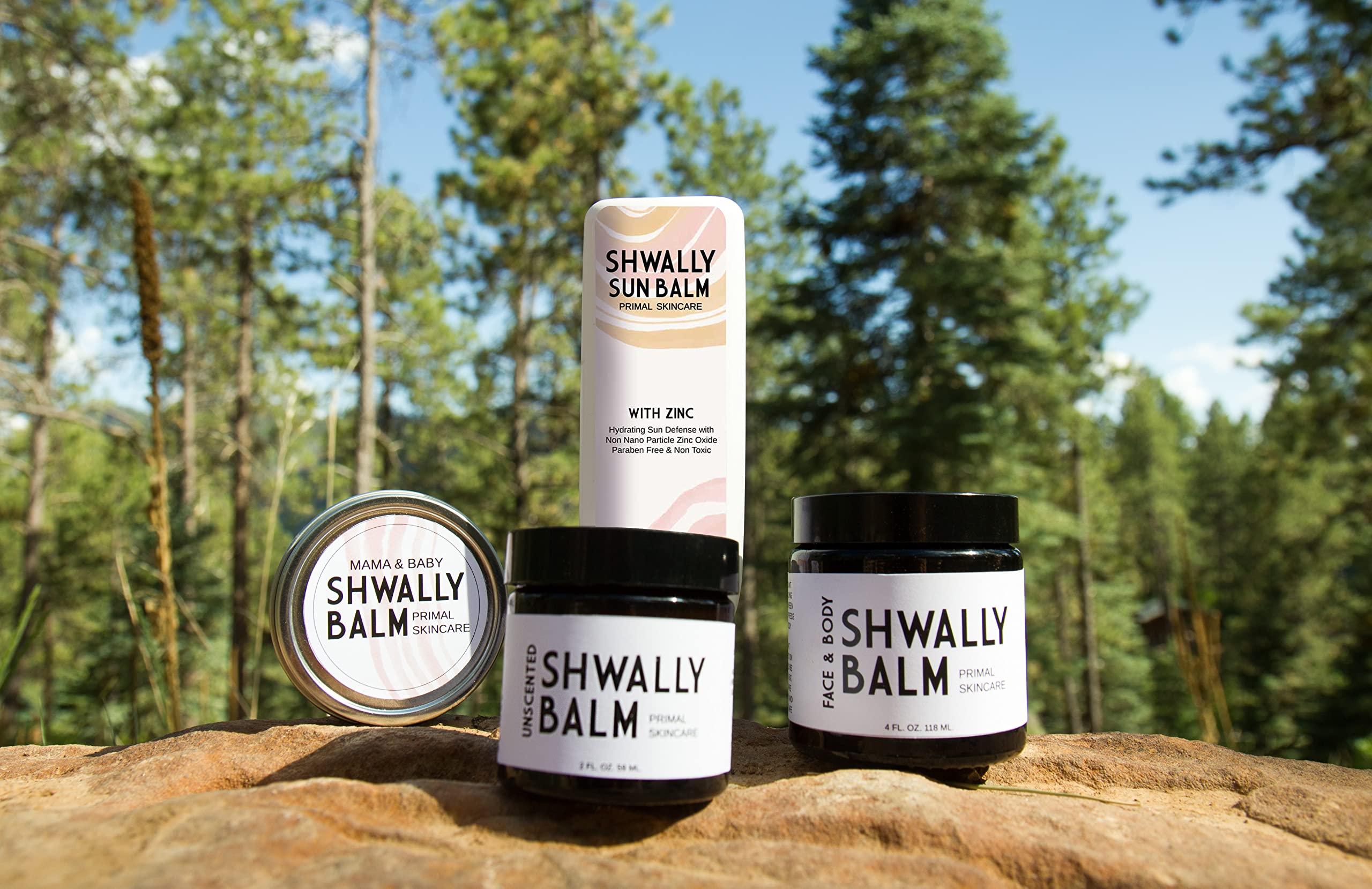 Unscented Shwally Primal Beauty Squalane Face Balm packaging without fragrance