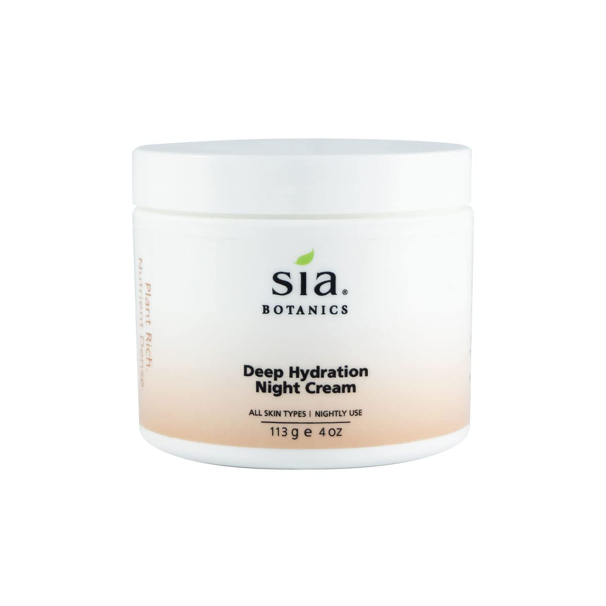 Texture closeup shows rich, creamy night cream for overnight hydration