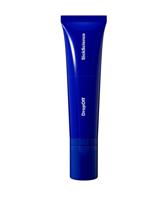SickScience DropOff advanced exosome cream bottle for body contouring.