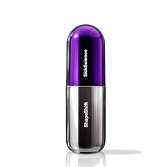 SickScience ShapeShift serum bottle close-up showing vegan formula for skin tightening.