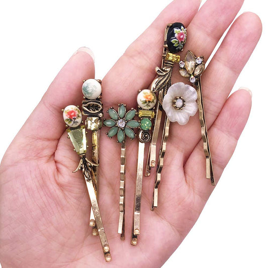 SICOPEE vintage bronze hair clip seven-styles pack demonstrates versatile styling