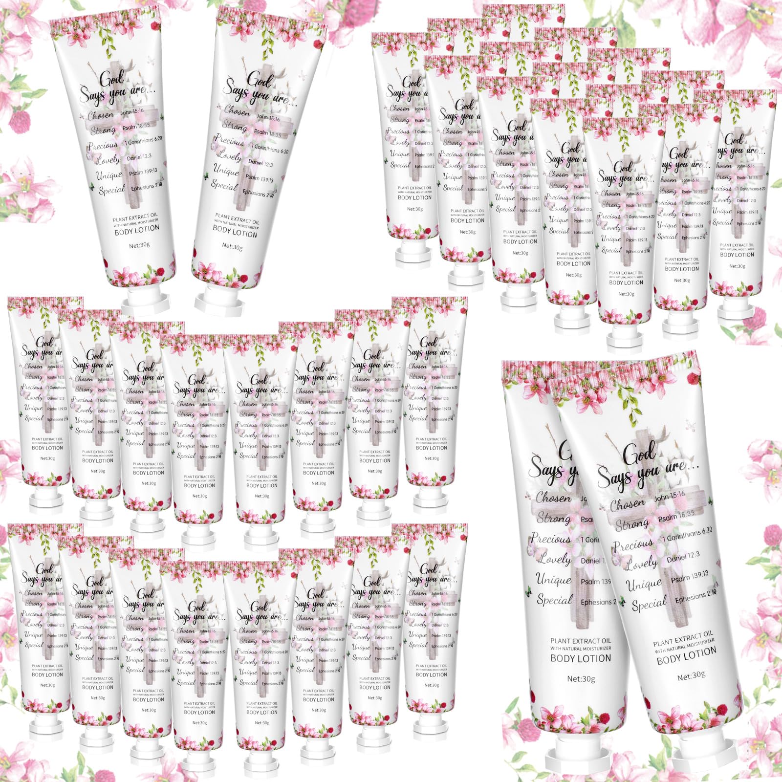 Siifert 24-piece Christian body lotion gift set packaging, ideal for gifting occasions.