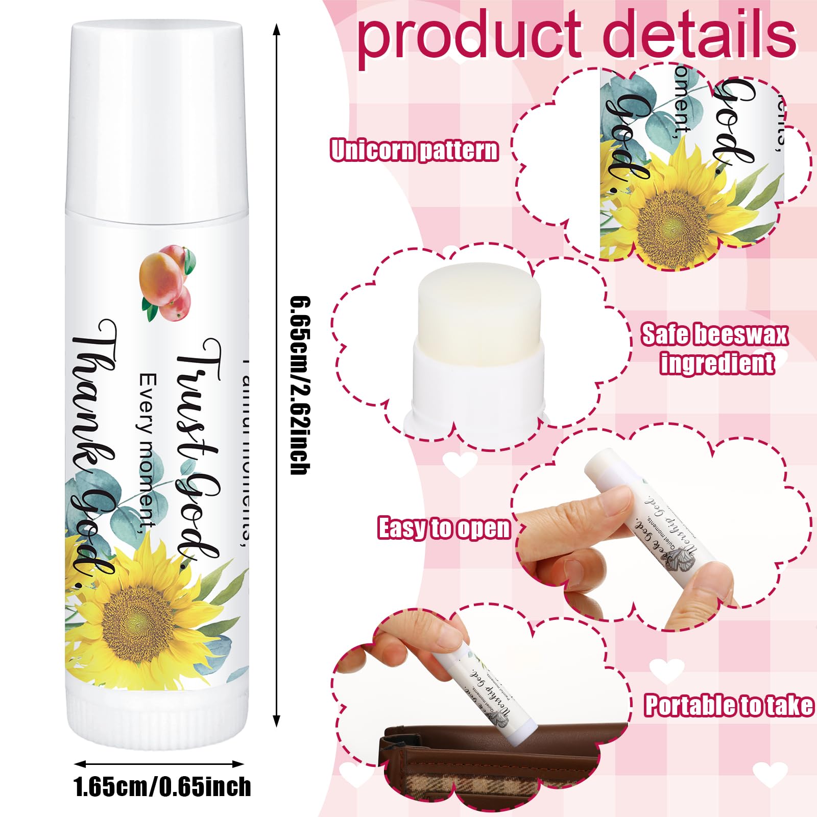 Siifert Bible Verse lip balm green tea with fresh aroma and lasting moisture.