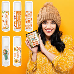Siifert harvest car pattern lip balm, fun giveaway for gatherings.