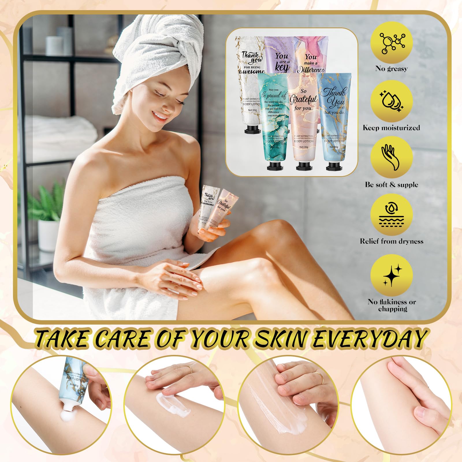 Siifert mini body lotion rose scent, comforting aroma and smooth skin