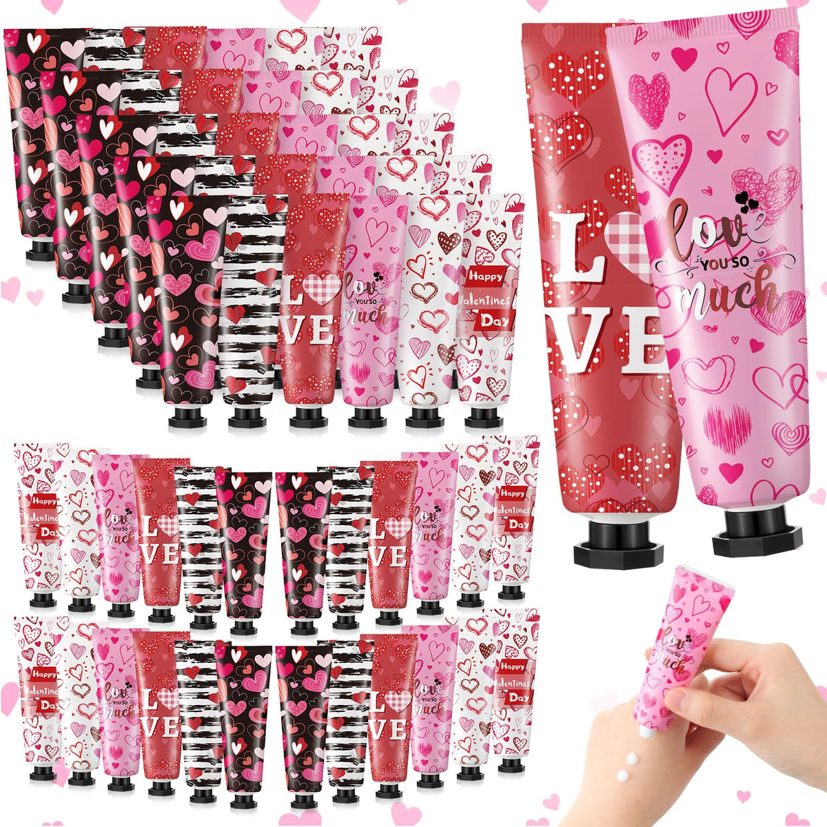 Siifert Valentine Hand Cream 30ml bulk pack, travel-friendly moisturizer for hands.