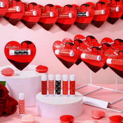 Siifert Valentine lip balms arranged as charming party favors