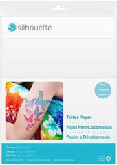 Silhouette America tattoo paper white pack in use — easy application at parties.