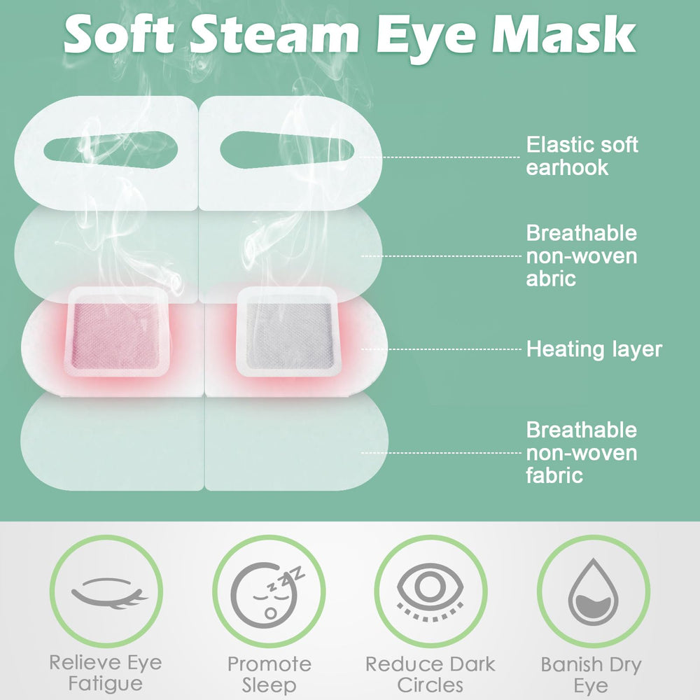 Silicherry rose steam eye mask adds warmth for a soothing moment.