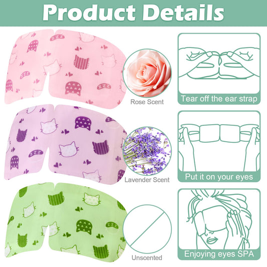 Silicherry unscented steam eye mask for sensitive eyes and calm warmth.