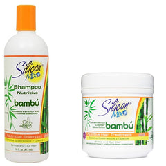 Silicon Mix Bamboo hair-treatment 16oz bottle view showing conditioning benefits for hair