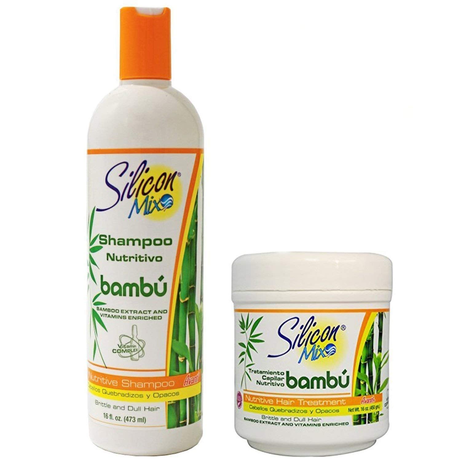 Silicon Mix Bambu Nutritive Shampoo bottle for nourished, smoother hair.