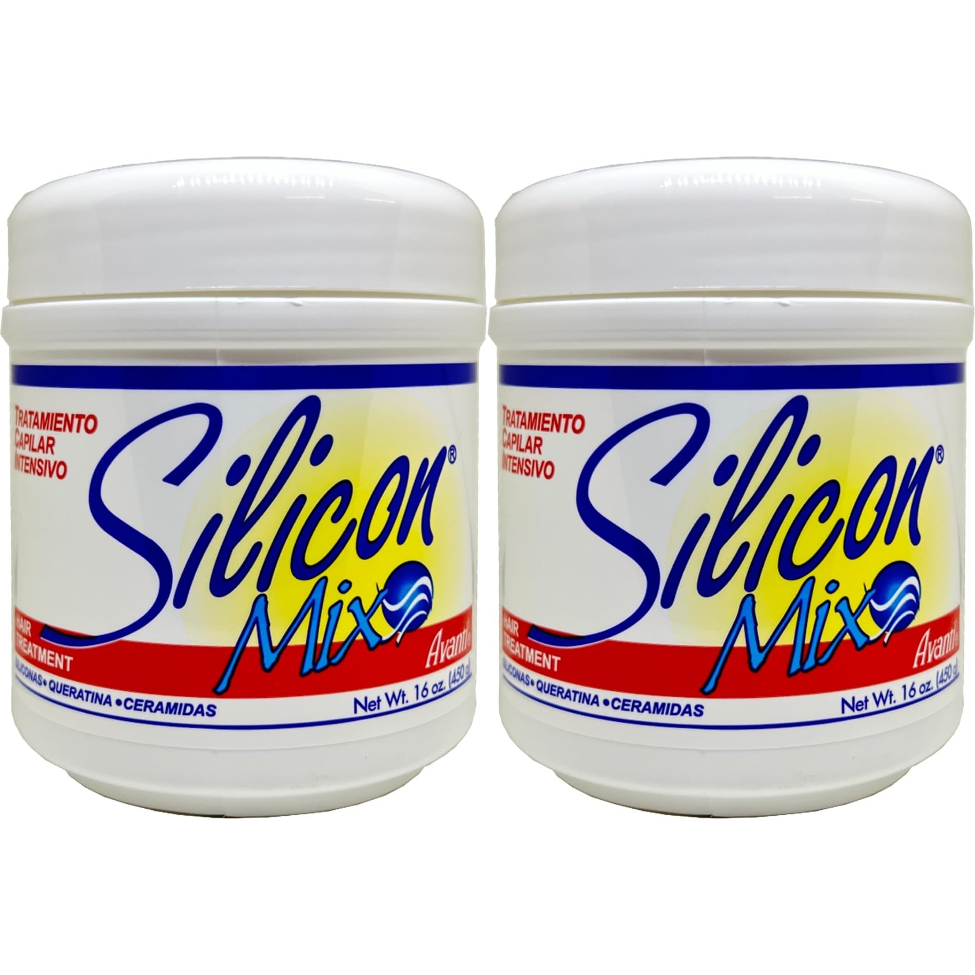 Silicon Mix Intensive Hair Treatment bottle pour for smooth, shiny hair.