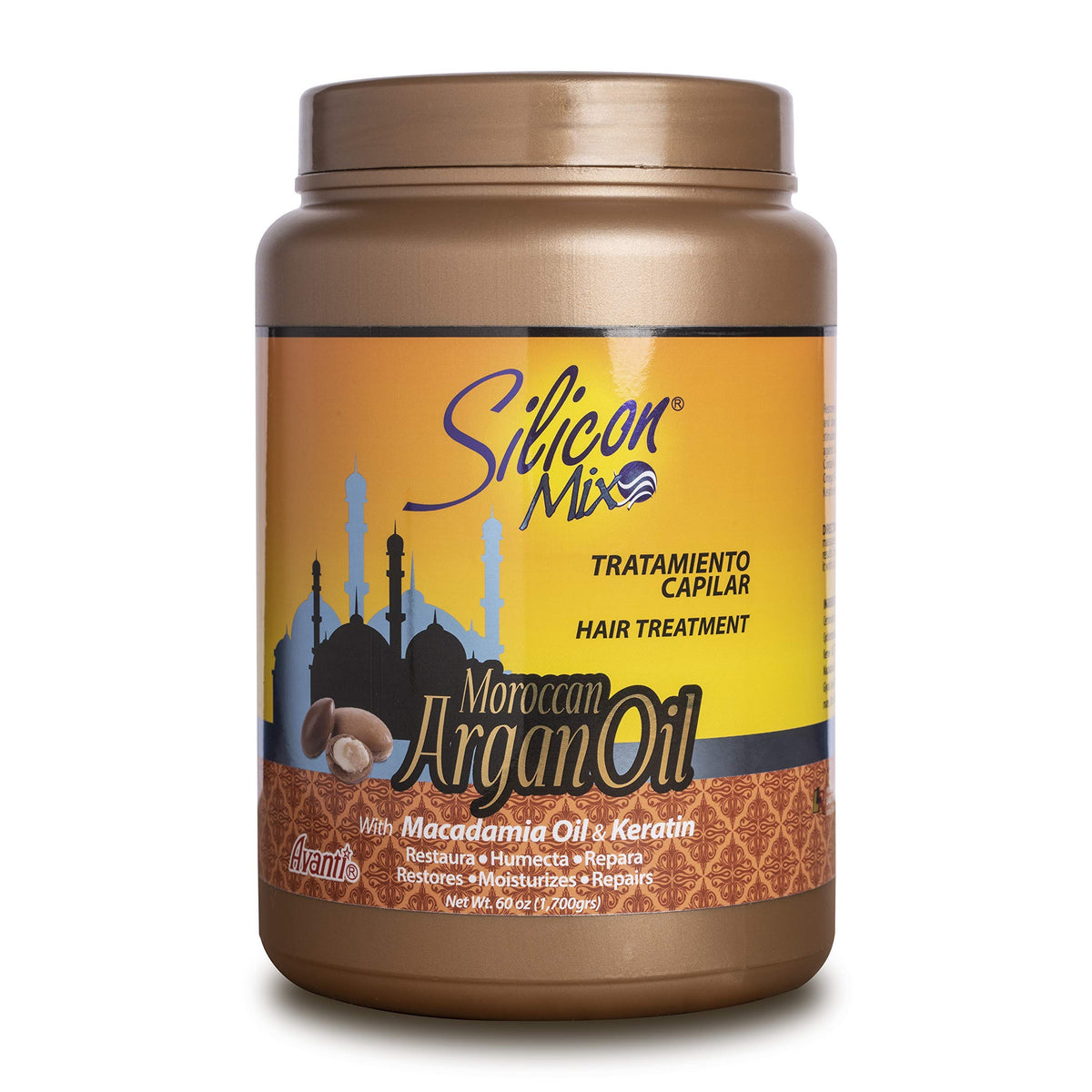 Silicon Mix Moroccan Argan Oil Hair Treatment bottle for hydration and scalp health.