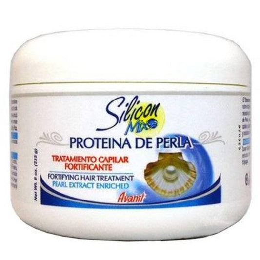 Silicon Mix Pearl Protein Treatment application shows creamy texture ideal for smoother ends.