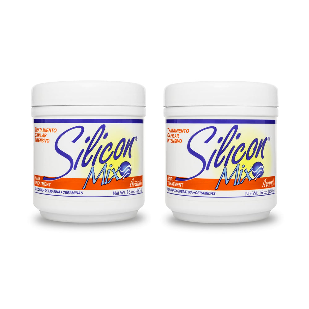 Silicon Mix Treatment bottle in a two-pack, designed for deep conditioning and smoother detangling.