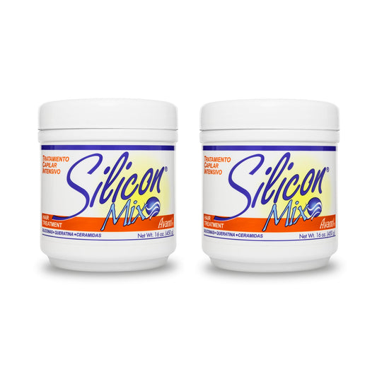 Silicon Mix Treatment bottle in a two-pack, designed for deep conditioning and smoother detangling.