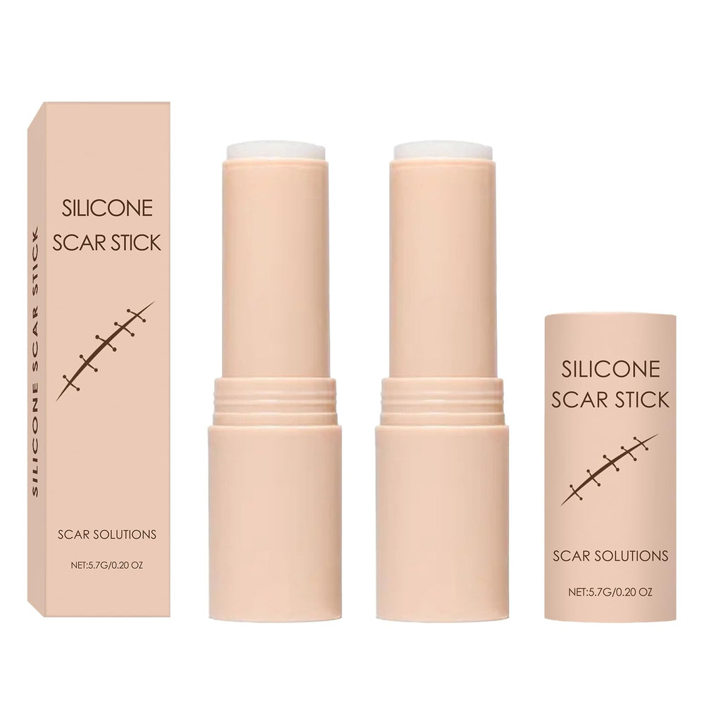 Silicone Scar Stick on face and body demonstrates easy on-skin application.