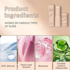Silicone Scar Stick gel-formula texture for breathable skin feel.