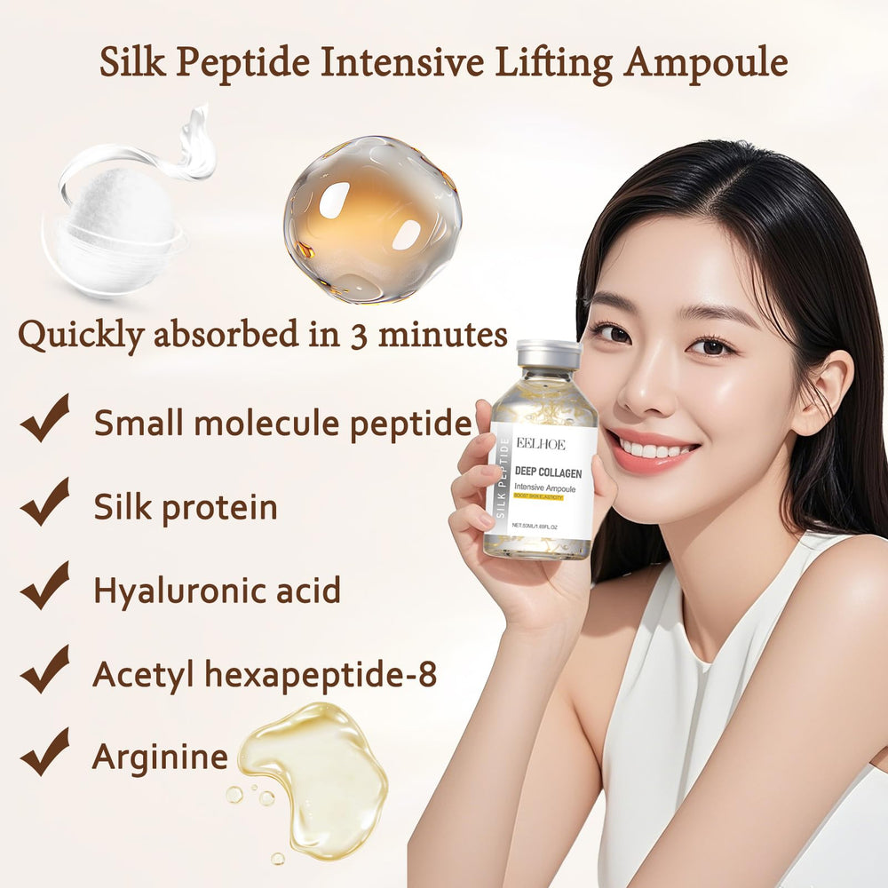 Silk Peptide Intensive Lifting Ampoule after-use glow on model.