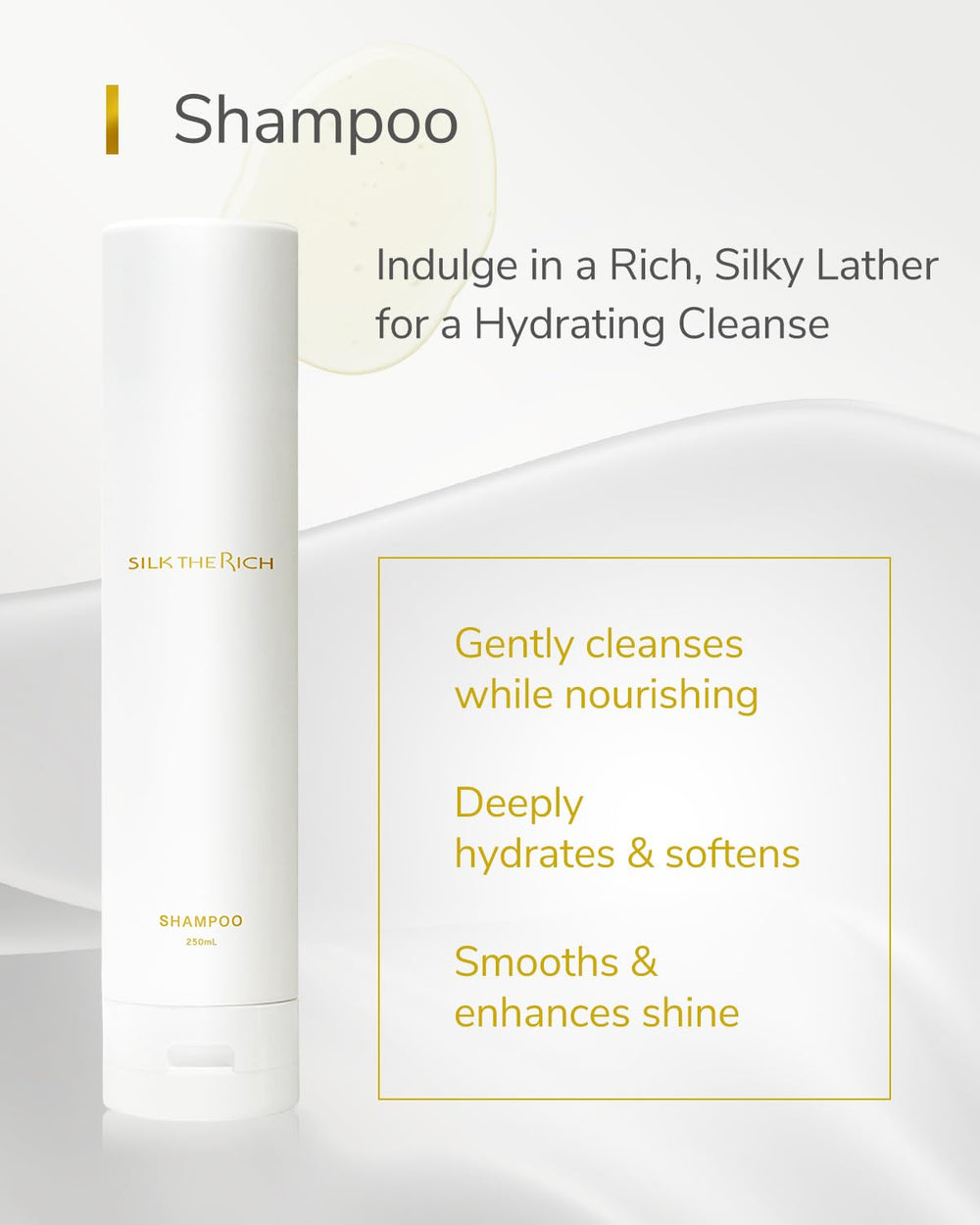 SILK THE RICH fragrance notes golden pear and freesia.