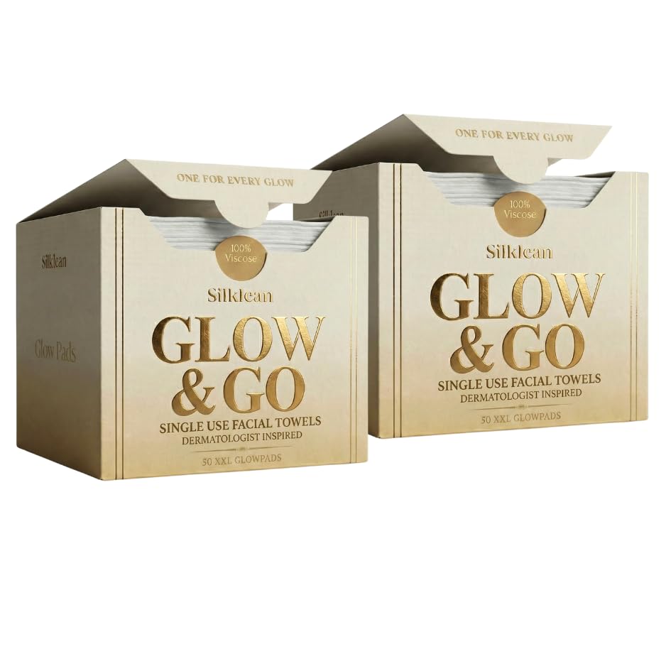 Silklean Glow Go XL face towel cover showing full-face coverage and ease of use.