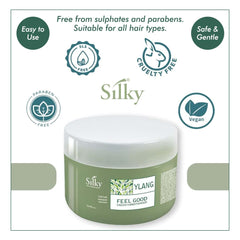 SILKY Technobasic Ylang Rinse closeup of creamy formula and essential oil blend