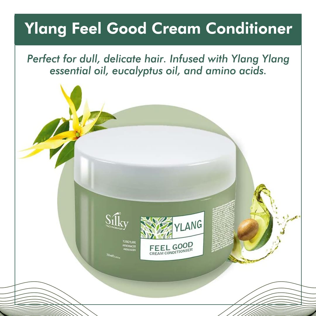 SILKY Technobasic Ylang Rinse ingredients with ylang ylang and eucalyptus