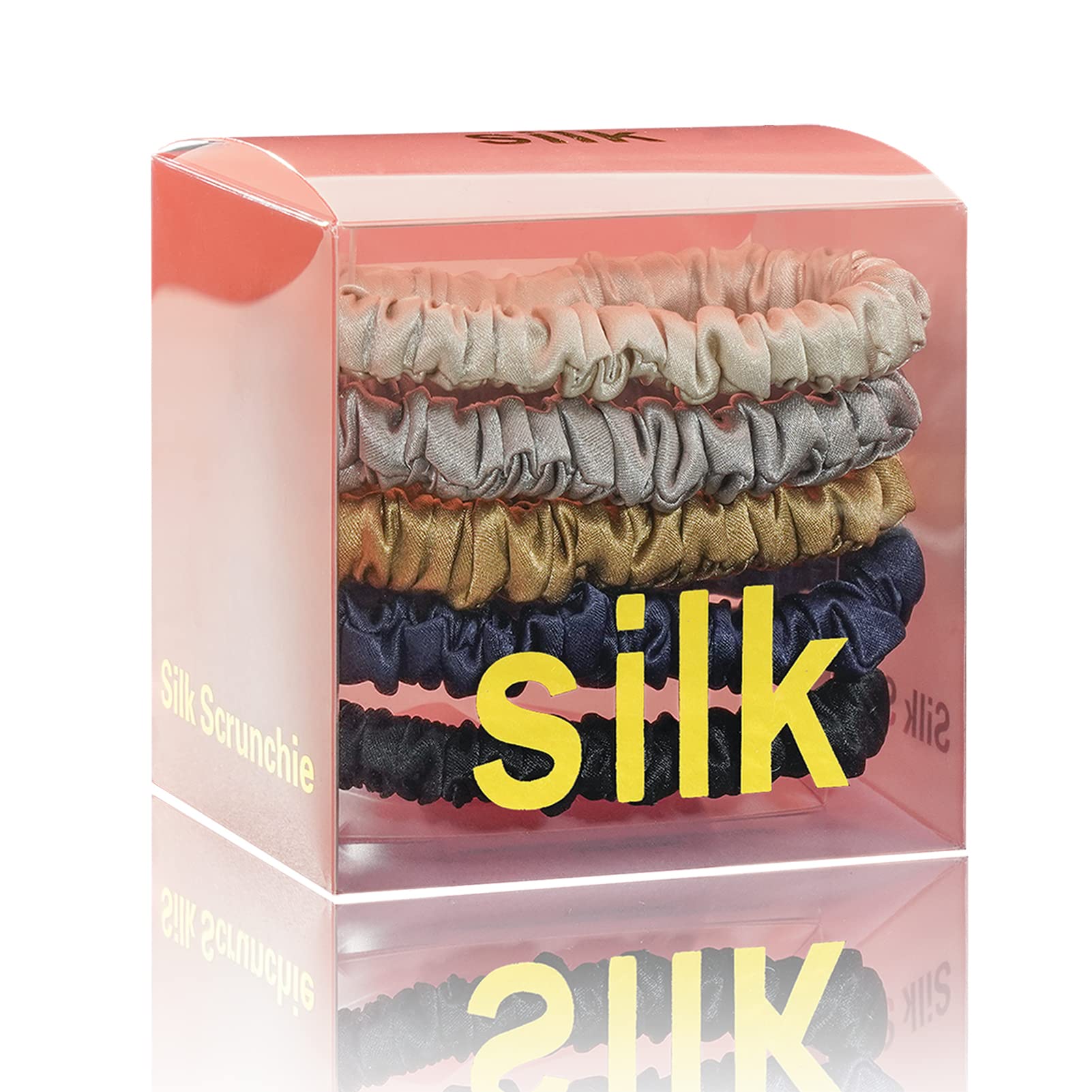 Silmer Silk Scrunchies caramel color ideal for daily wear and gentle hair care.