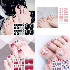 SILPECWEE toenail wraps with 22-nail layout and 10 sizes.