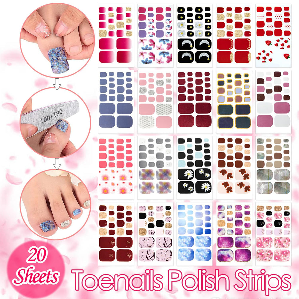 SILPECWEE solid color toenail wraps for a clean, polished look.