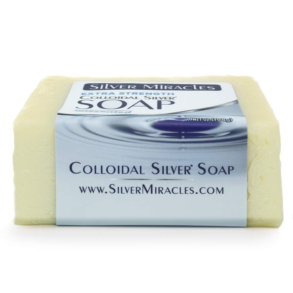 Silver Miracles handmade soap label highlighting US-made craftsmanship