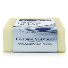 Silver Miracles handmade soap label highlighting US-made craftsmanship