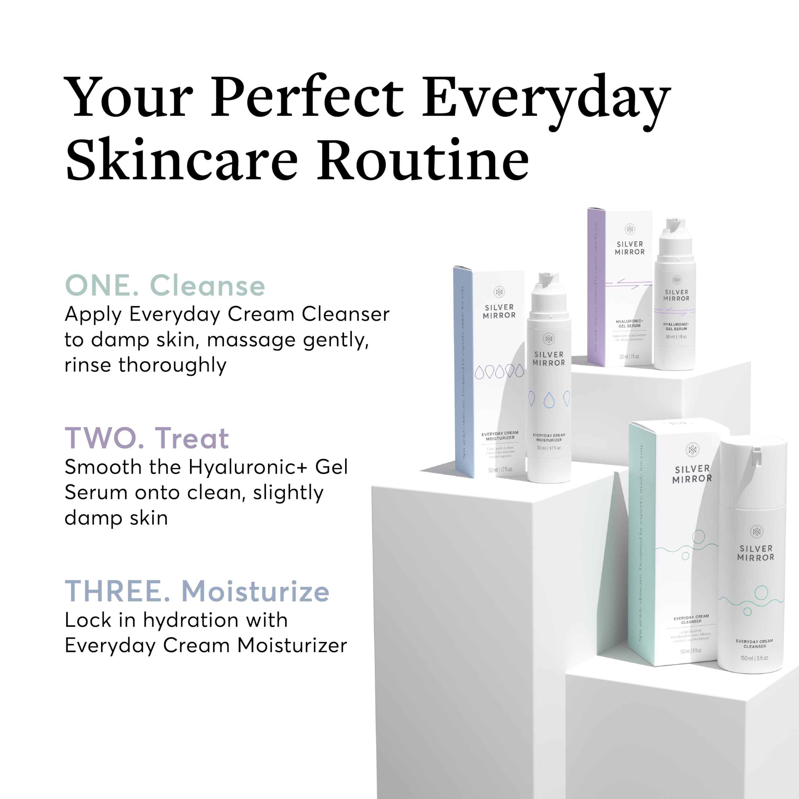 Silver Mirror Everyday Cream Cleanser vegan and USA made label
