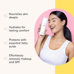 Silver Mirror Everyday Cream Cleanser grapeseed oil close-up for soothing hydration