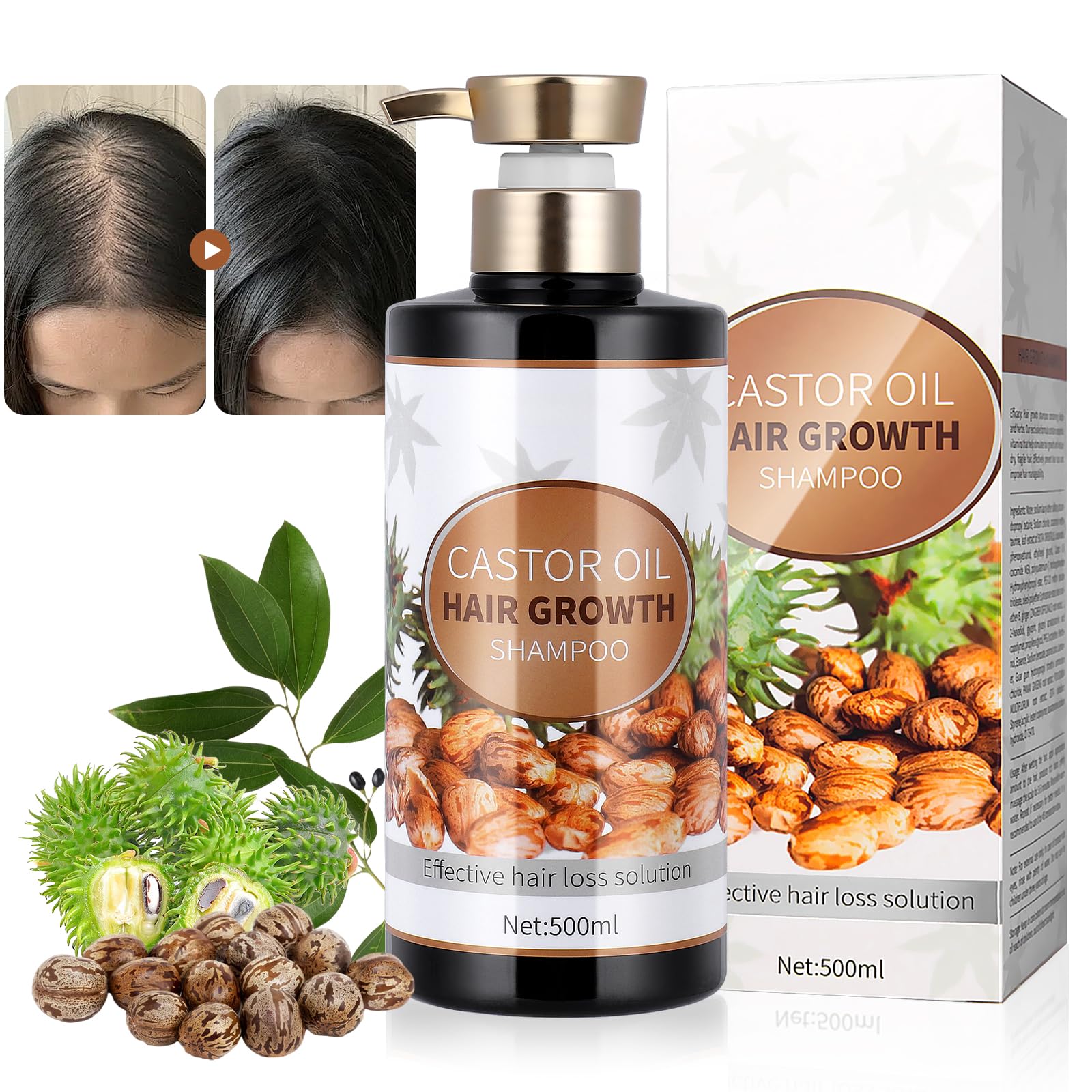 Silvercell Castor Oil Shampoo bottle front promotes scalp nourishment and healthier hair.