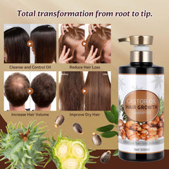 Silvercell Castor Oil Shampoo lather demonstrates cleansing with a refreshing feel.