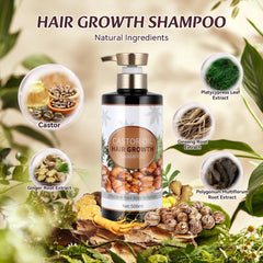 Silvercell Castor Oil Shampoo pour cap delivers a rich, silky lather for cleansing.
