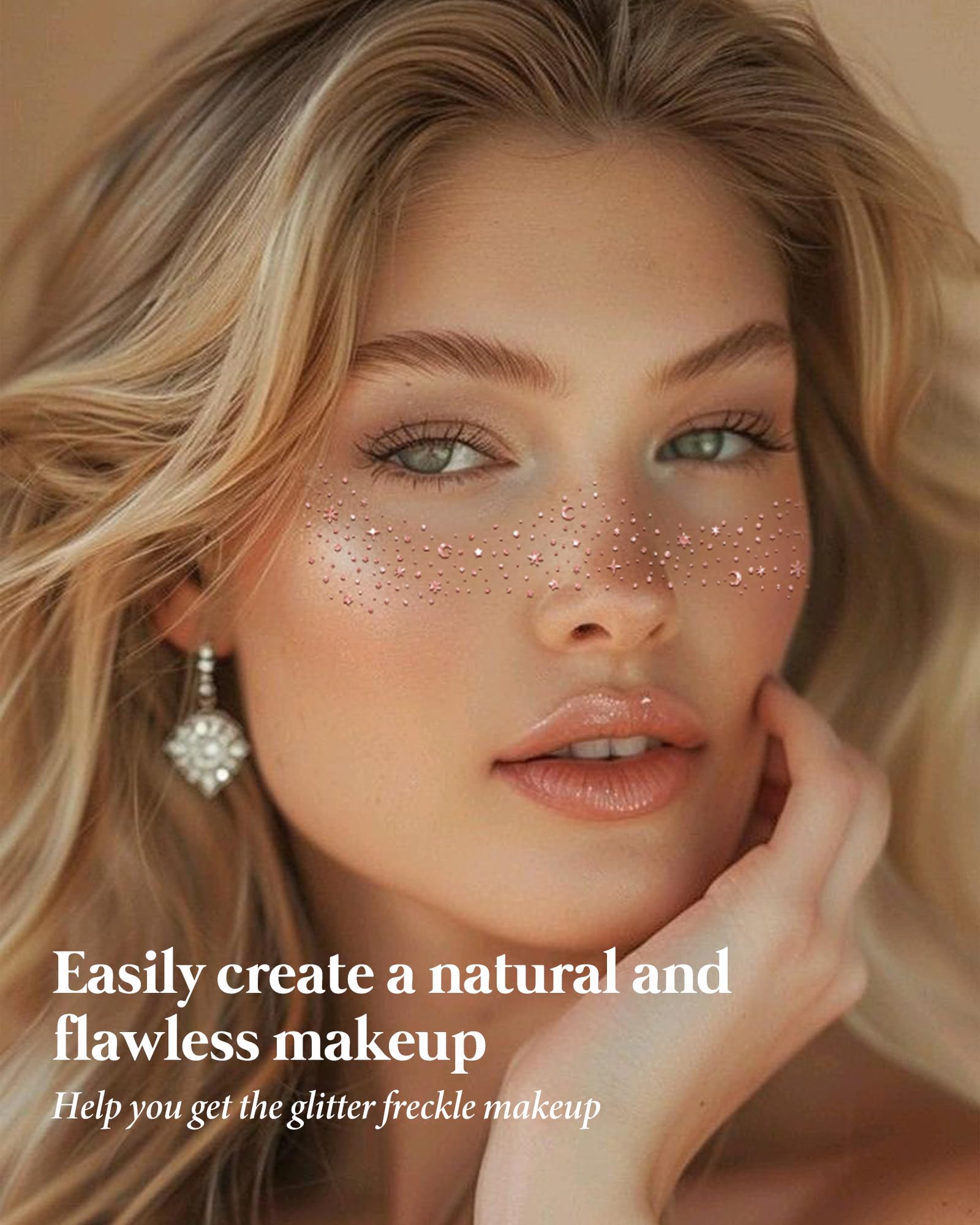 Simpilos beach and concert glitter patches rose gold for sunny days.