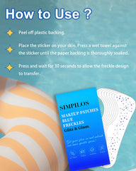 Simpilos blue face glitter suits concerts and beach parties for bright looks.