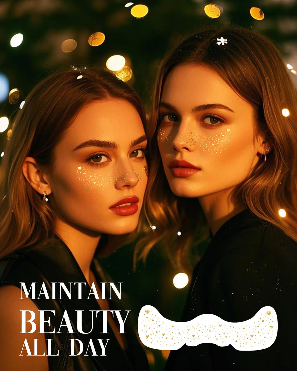 Simpilos Glitter Freckles on cheek deliver a radiant everyday glow.