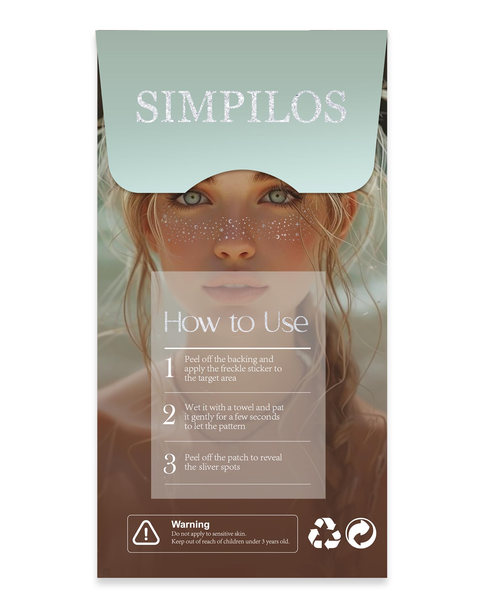 Long-lasting Simpilos glitter patches maintain shine from morning to night