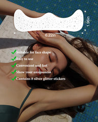 Waterproof Simpilos glitter patches remain sparkling in light sweat