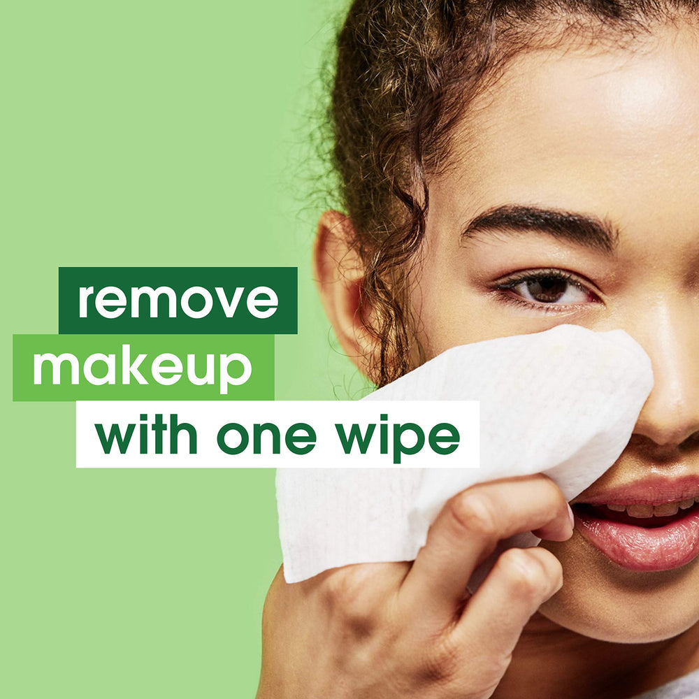 Simple Cleansing Wipes used on eyes for waterproof mascara removal.