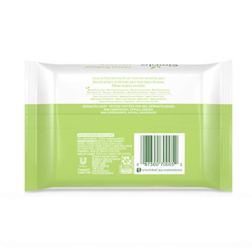 Simple Cleansing Wipes fiber texture close-up shows silky softness.