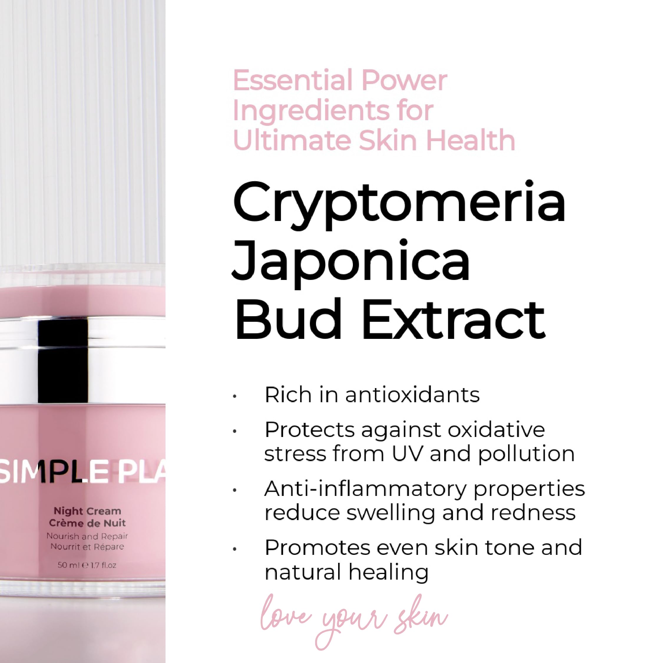 Simple Plan Night Cream on dresser supports consistent evening skincare habit.