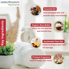 Simple Scents Australia Shea butter boost adds gentle moisturization