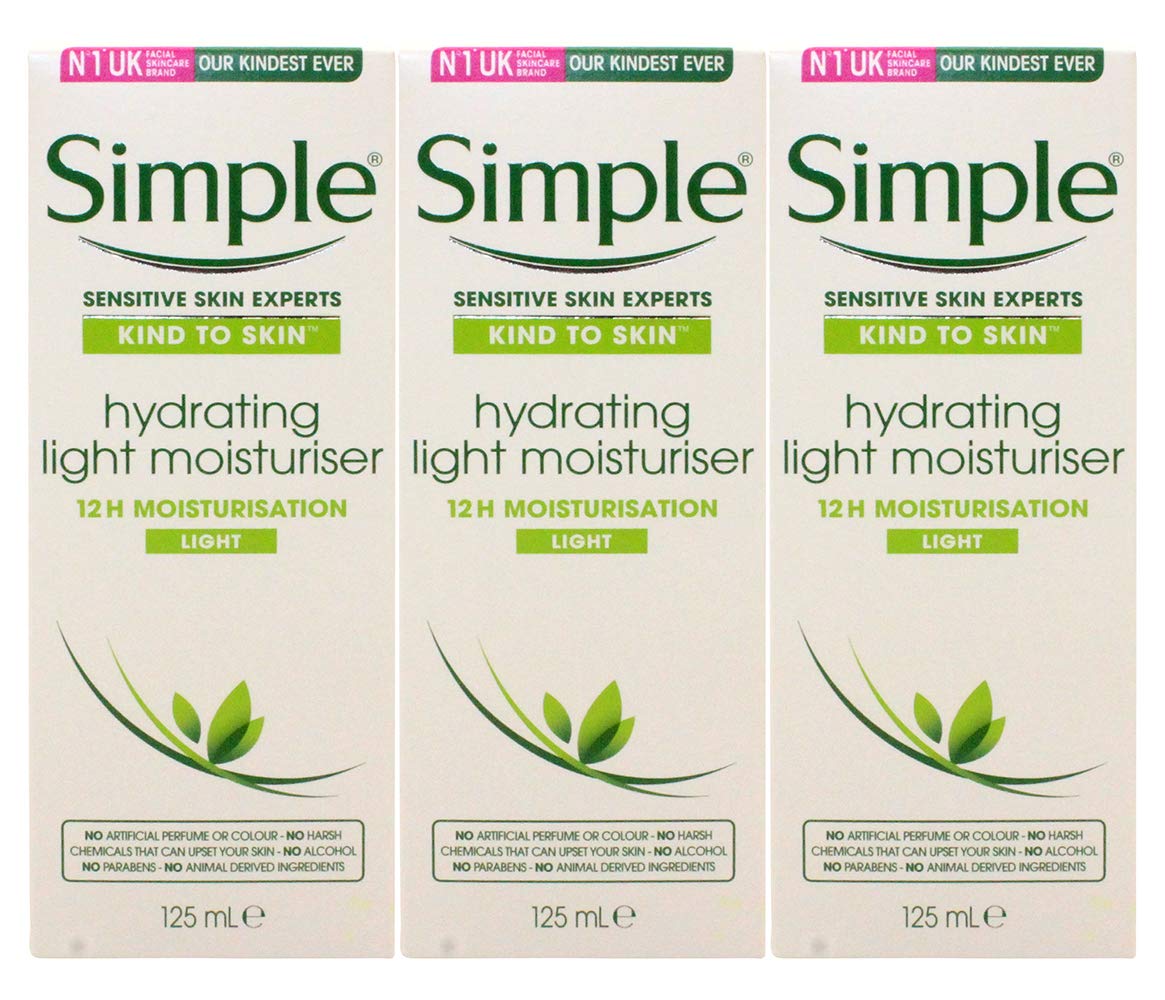 Simple Skin Hydrating Moisturizer bottle for lightweight, 12-hour hydration for sensitive skin