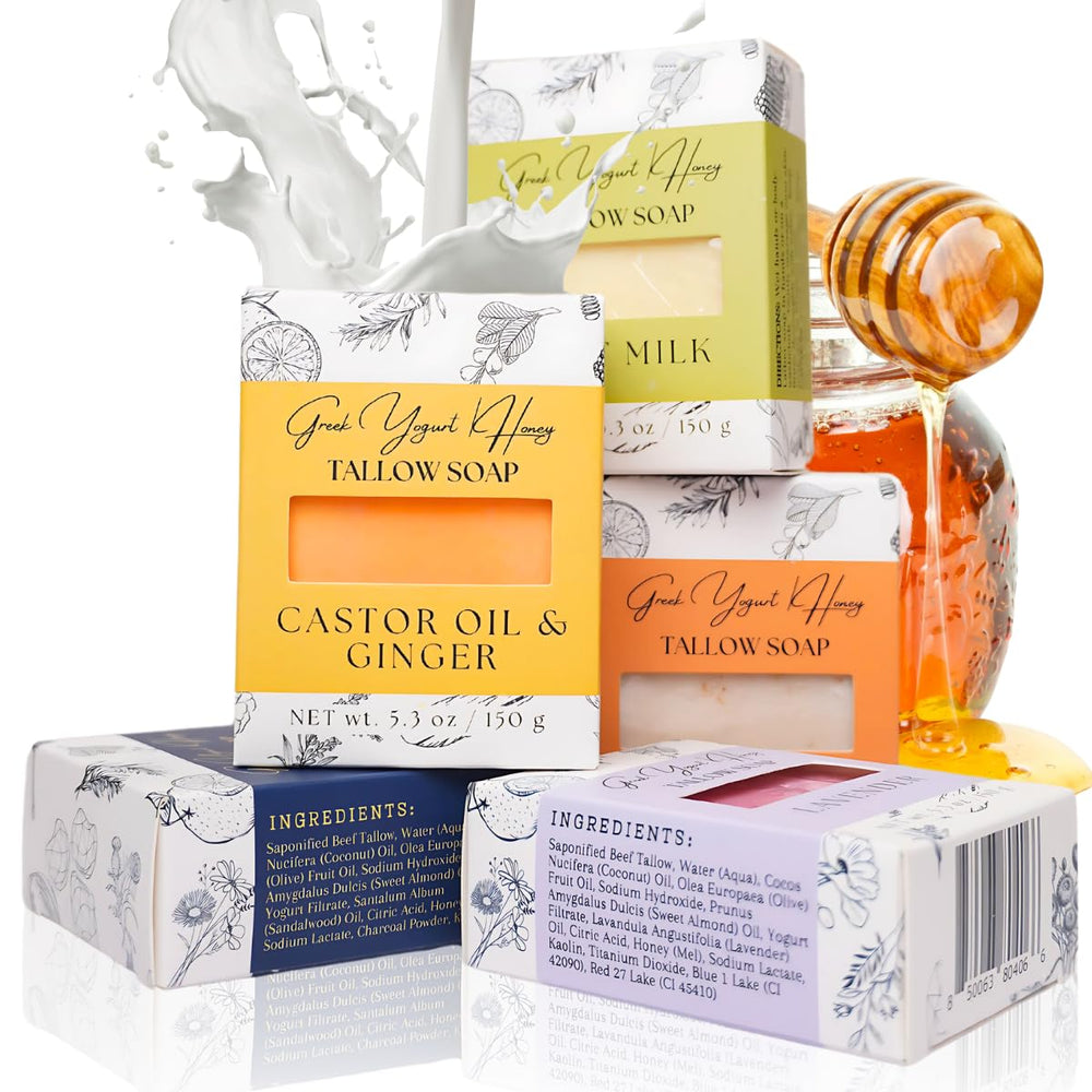 Simple Sophistication Greek Yogurt & Honey soap bar with charcoal for purifying, gentle cleansing
