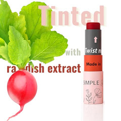 Simple Sophistication lip balm 3-pack packaging photo showing eco-friendly tube.